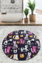 Mijölnir Park Cat Djt Alfombrilla de baño Multicolor 100 cm